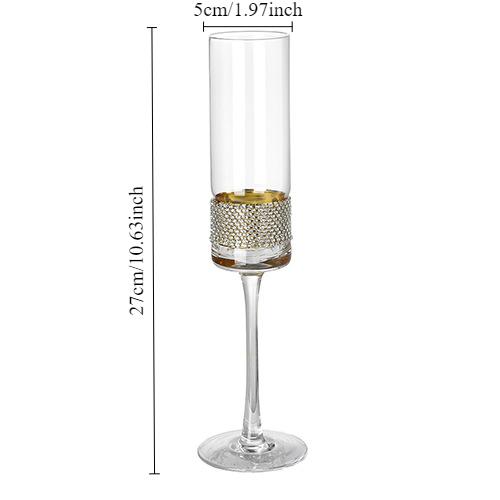 

2 шт. современный простой стеклянный, креативный бытовой бокал для красного вина, бокал для шампанского, прозрачный гальванизированный алмазный бокал для вина