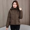 Short cotton clothes women's hooded winter new small fashion temperament casual small foreign style thickened bread clothes
