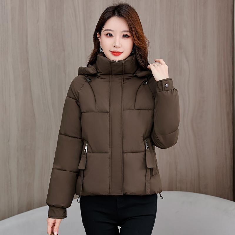 Short cotton clothes women's hooded winter new small fashion temperament casual small foreign style thickened bread clothes