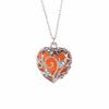 Módní ženy vyhloubit srdce drahokamu přívěsek světelný řetěz náhrdelník dárek
