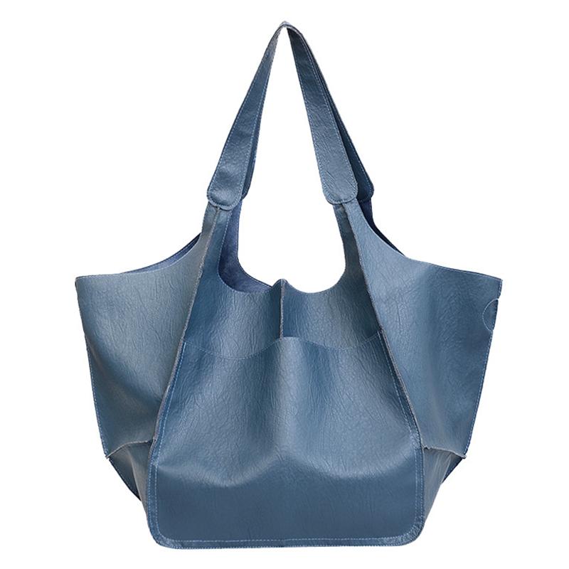 

Роскошная сумка из искусственной кожи, большая вместимость, осенне-зимняя ретро-сумка, женская сумка, дизайнерские сумки для женщин, высокое качество синий