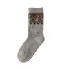 Mittellanges Röhrengarn mit Federn, farblich passende Wollsocken im Retro-Stil mit Schleife, für Zuhause und Freizeit, wärmespeichernd, verdickt, Thermosocken