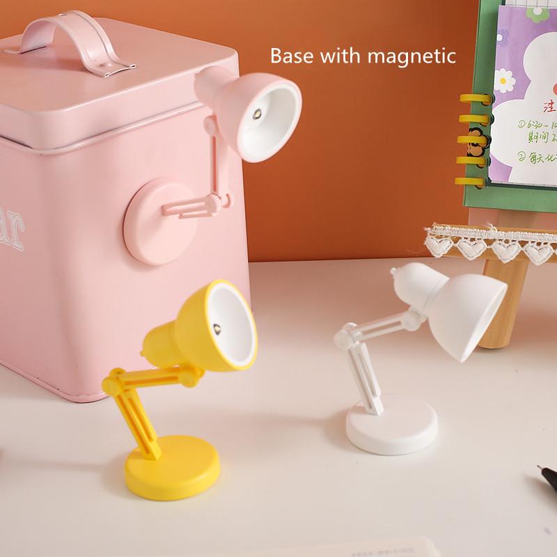 LED Mini Schreibtischlampe Faltbares magnetisches Nachtlicht Schlafzimmer Arbeitszimmer Lesebuchlampen mit Clip Augenschutz Nachttischlampen