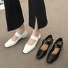 Skirt Shallow Mouth New Small Fragrant Wind Mary Jane Shoes Women's 2025 Square Head French with Gentle Single Shoes Small Leather Shoes Spring and