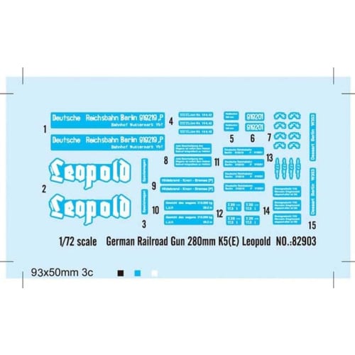 Hobby Boss 1/72 Fighting Vehicle Series German Railway Gun 280mm K5 E Leopold Plastic Model
