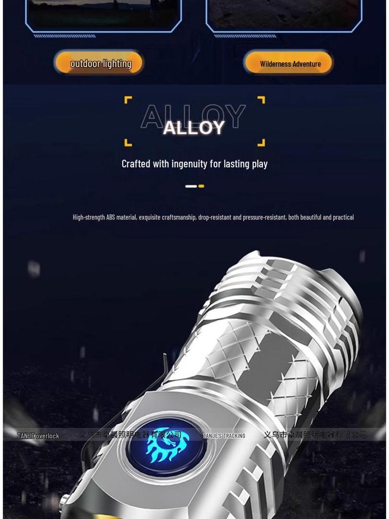 Hot-Selling Rechargeable Three-Eye LED Flashlight: Super Bright, Long-Range, Portable for Outdoor and Night Riding.