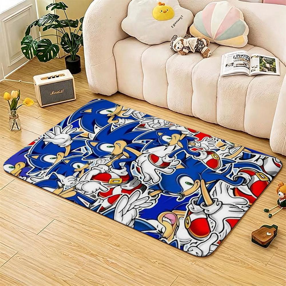 Sonic Hedgehog Carpet Floor Mat Shaggy Rug 8X10 Rug Kids Room Rug Kitchen Floor Mat Fast Drying