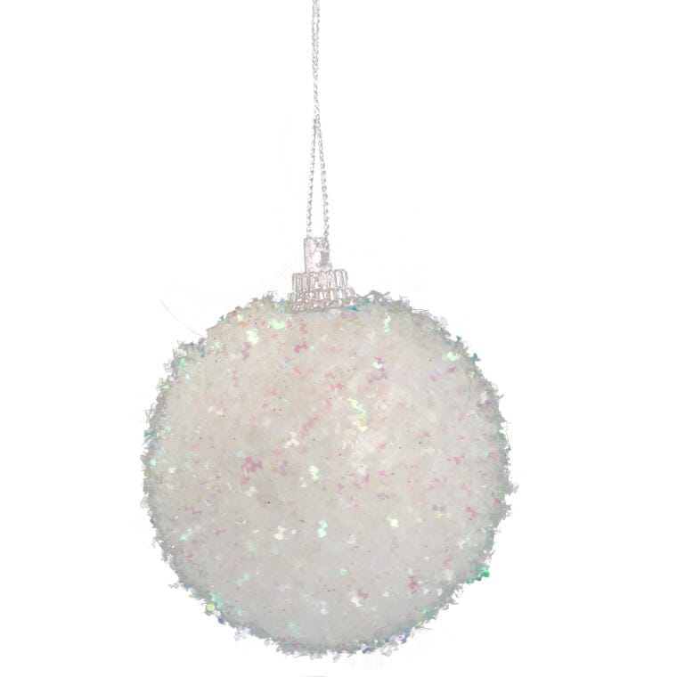 Set Of 6 Iridescent Styrofoam Baubles
