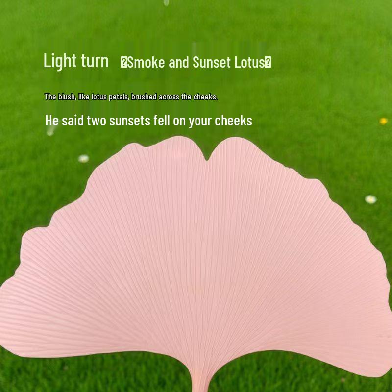 Durable High-Value Ginkgo Leaf Round Fan - Summer Essential for Students with Artistic Style