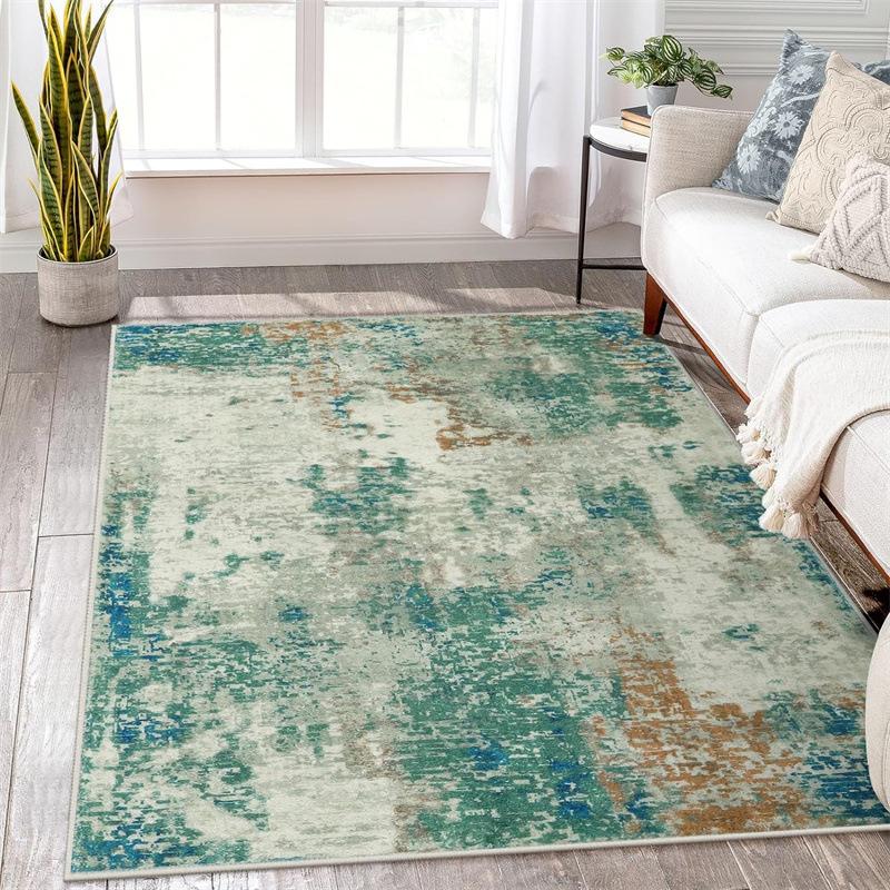 Crystal Pile Carpet Modern Abstract Living Room Kitchen Bathroom Entryway Washable Rugs Stain-resistant Large Mats