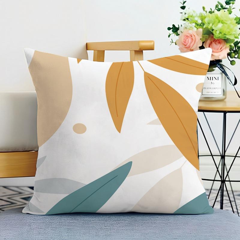 Morandi Simple Printed Decorative Pillowcase Bedroom Living Room Square Cushion Pillowcase
