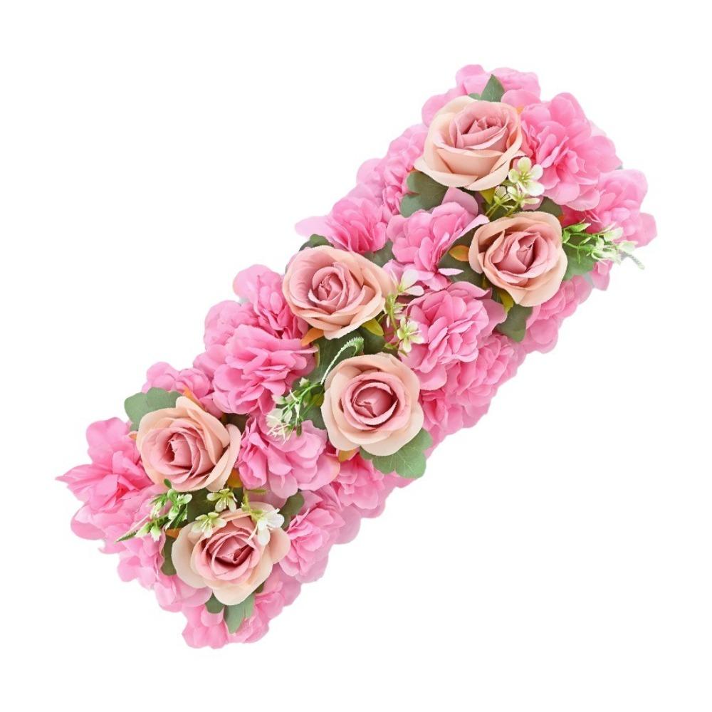 54X23CM Size Artificial Rose Strip Simulation Flowers Strip Flower Design Wedding Scene Decoration Rose Arrangement