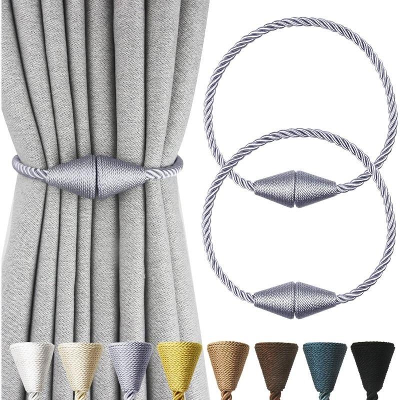 1/2PCS Modern Magnetic Curtain Laces Strong Magnetic Curtain Clip Hanging Ball Fashionable Home Curtain Decoration