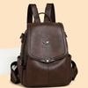 Schoolbag Wholesale 1011 New Large Capacity Women's Leather Texture Women's Backpack Soft Leather Multi-purpose Middle-aged Women's Bag Mother Bag