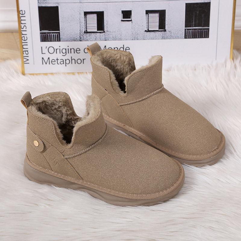 

Fashion commuter brown warm platform snow boots women s 2025 new winter plush thickened plush cotton shoes 40
