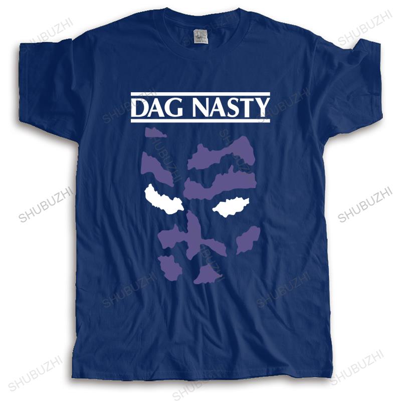 New Csual Cool T Shirt Black Tops for Men DAG NASTY Punk Rock Band Logo Black Purple Mens Black T-Shirt Size S To 3XL Many Tops