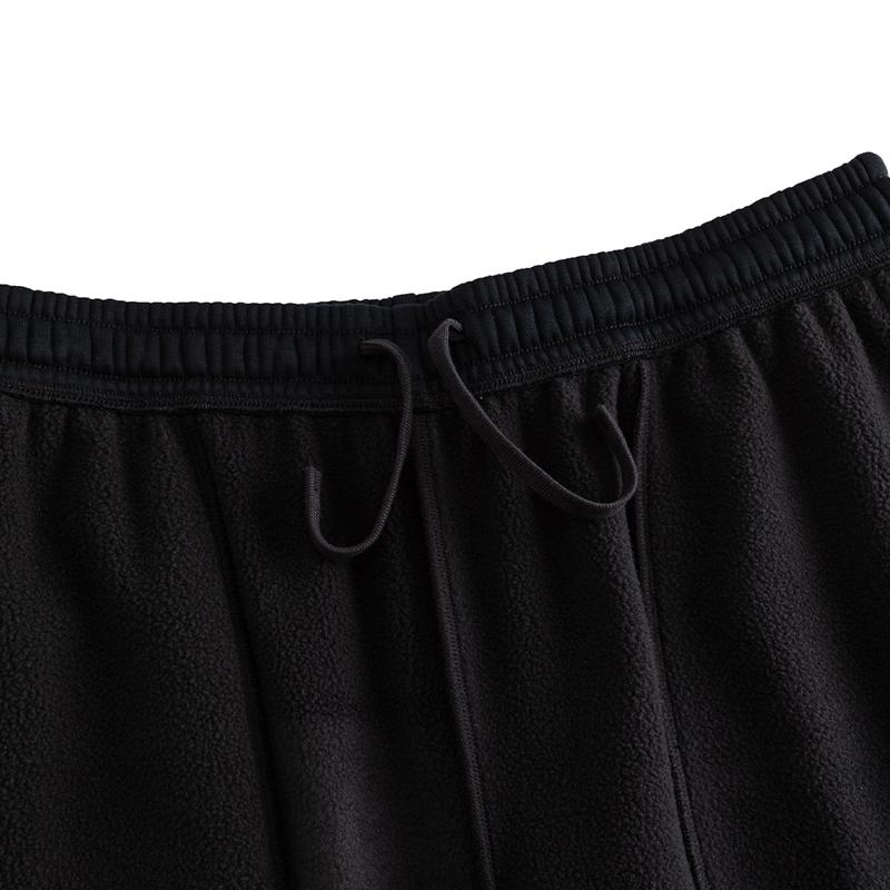 Anta Lifestyle Series Mens Long Pants Winter 2025 Knitted Sports Pants Men Bottoms Basic-Black 952548309-3