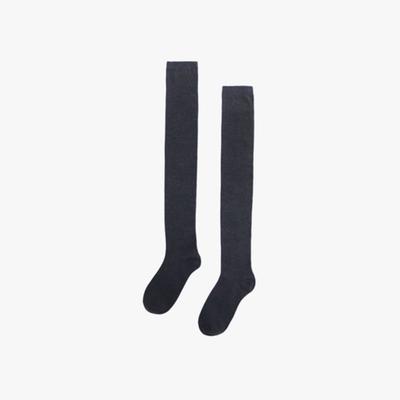 PINK PINEAPPLE OVER KNEE SOCKS_CHARCOAL