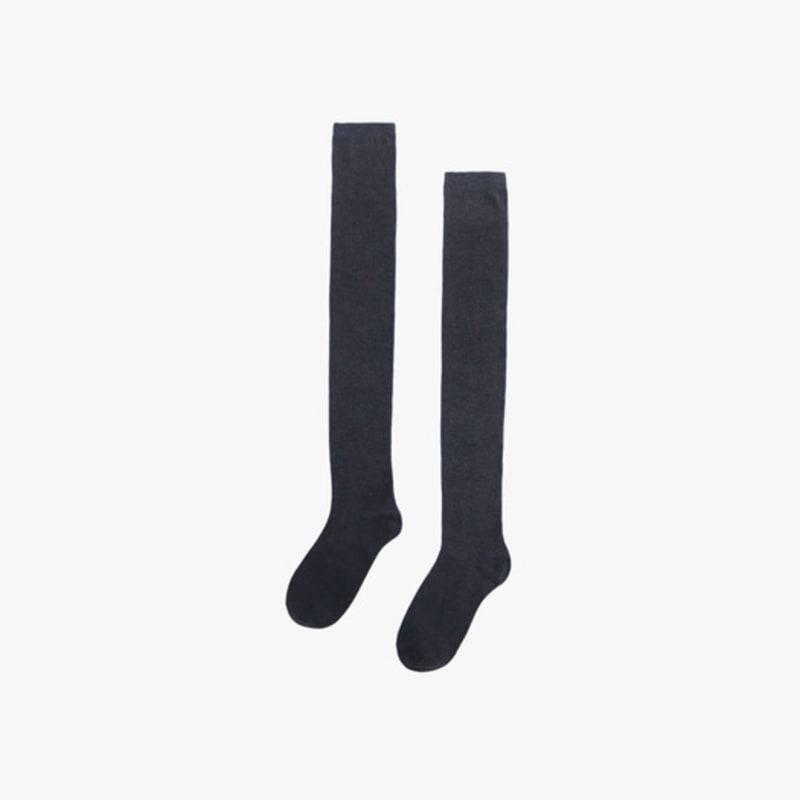 PINK PINEAPPLE OVER KNEE SOCKS_CHARCOAL