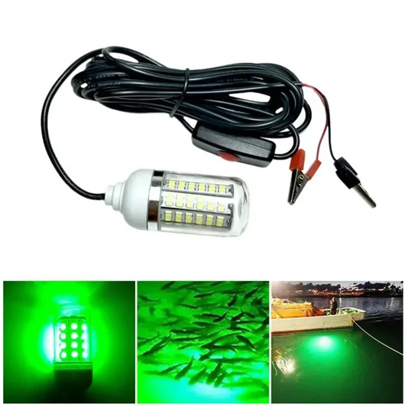 12V LED Fishing Lights 100W Ip68 Lure Fish Finder Lamp 108 Leds 2835SMD Attracts Prawns Squid Krill 4 Colors Underwater Lights