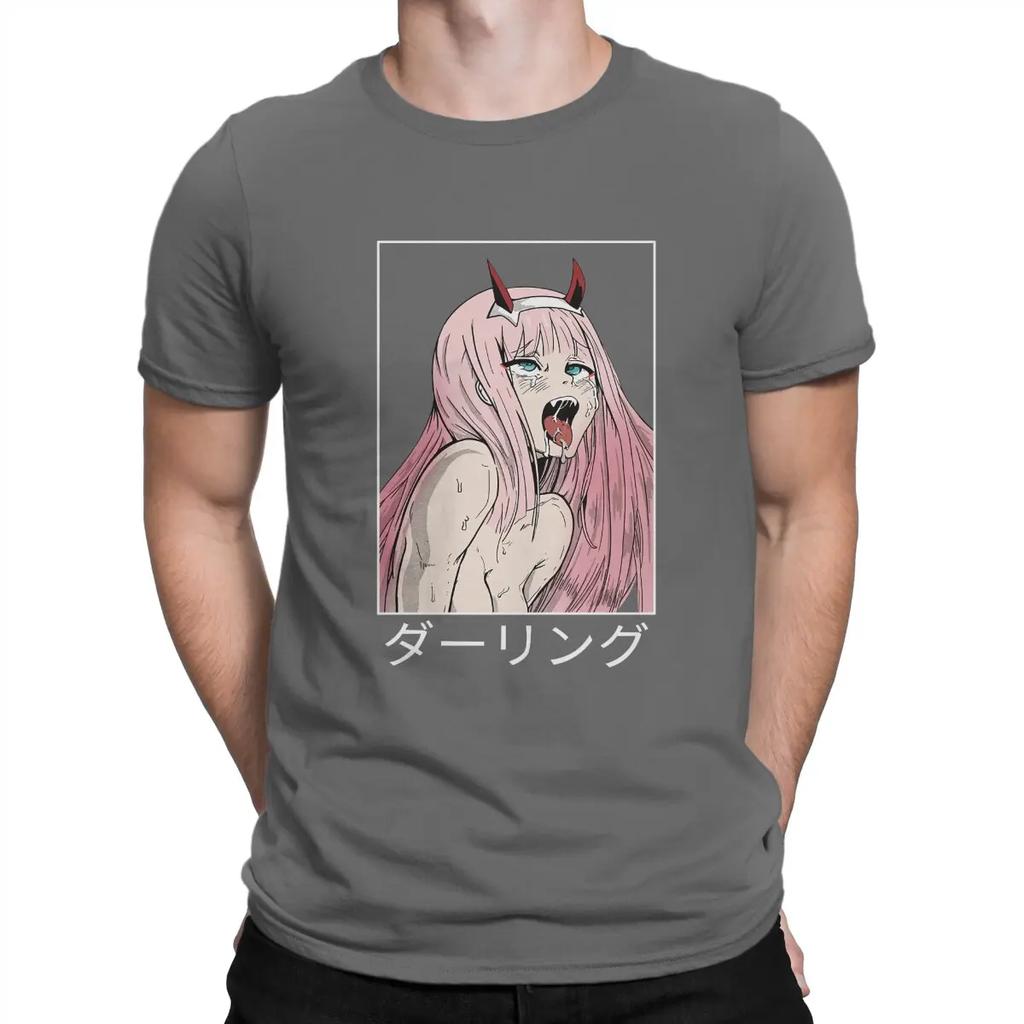 Zero Two 002 KAWAII Sexy T Shirt Darling In The Franxx Anime Cotton Clothes Vintage Short Sleeve Collar Original Unisex