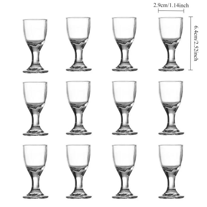 

Classic Small Wine Glass Exquisite Shot Glass Transparent Baijiu Cup High End Decanter and Luxurious Wine Glass Exquisite Gifts 12pcs