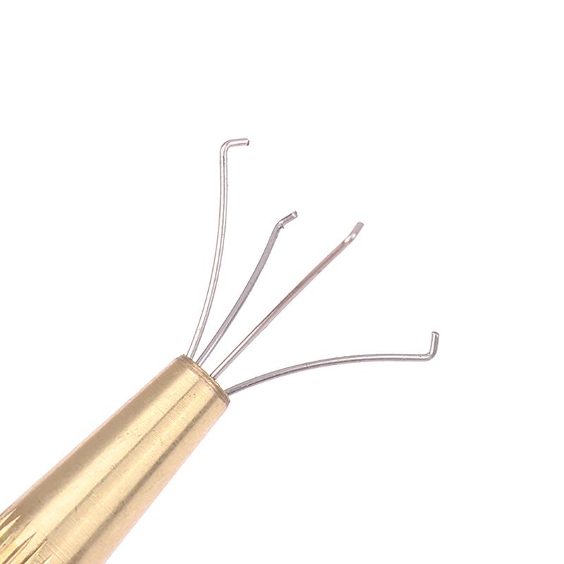Piercing Ball Grabber Tool Pick Up Tool With 4 Prongs Holder Claw Tweezers For Small Parts Pickup Ic Chips Gems