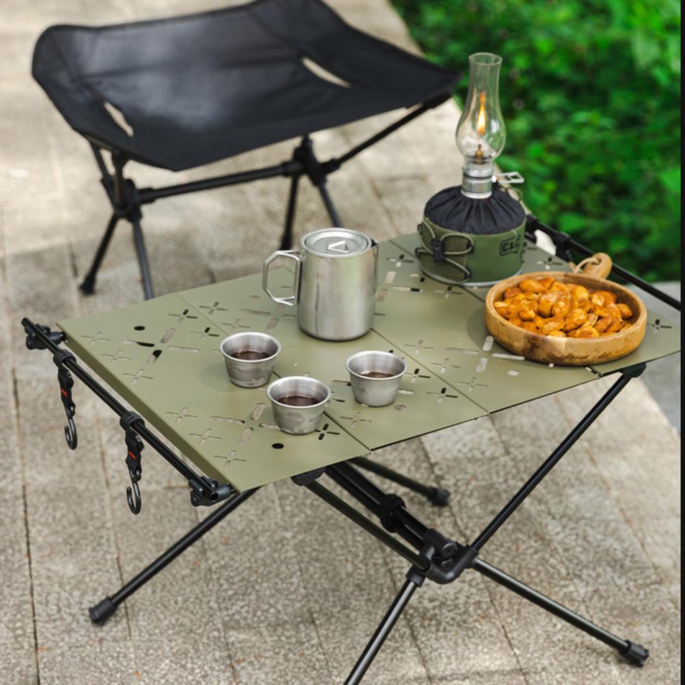 Camping Mug Set 304 Stainless Steel 4 Cups with Folding Handle Portable Tea Coffee Cup Lightweight for Hiking Travelling Picnic