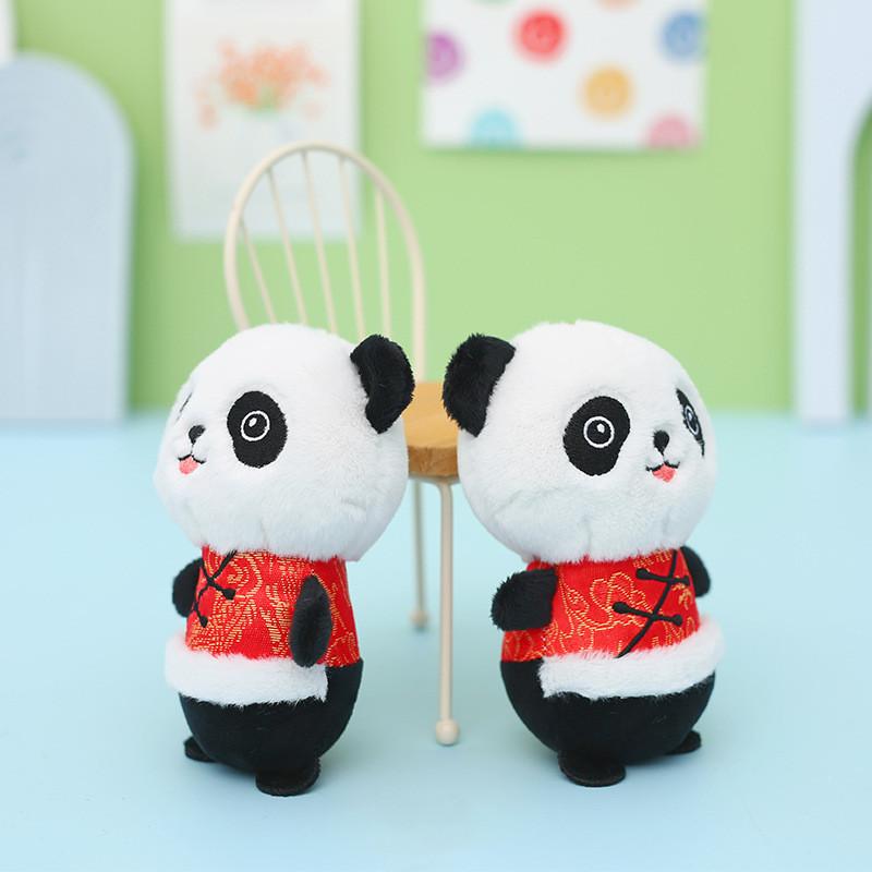 Cute Cartoon Panda Plush Keychain For Bags And Backpacks 12cm Soft Toy