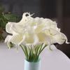 10PCS Real Touch Calla Lily Artificial Flowers Bridal Bouquets Home Office Wedding Party Decoration