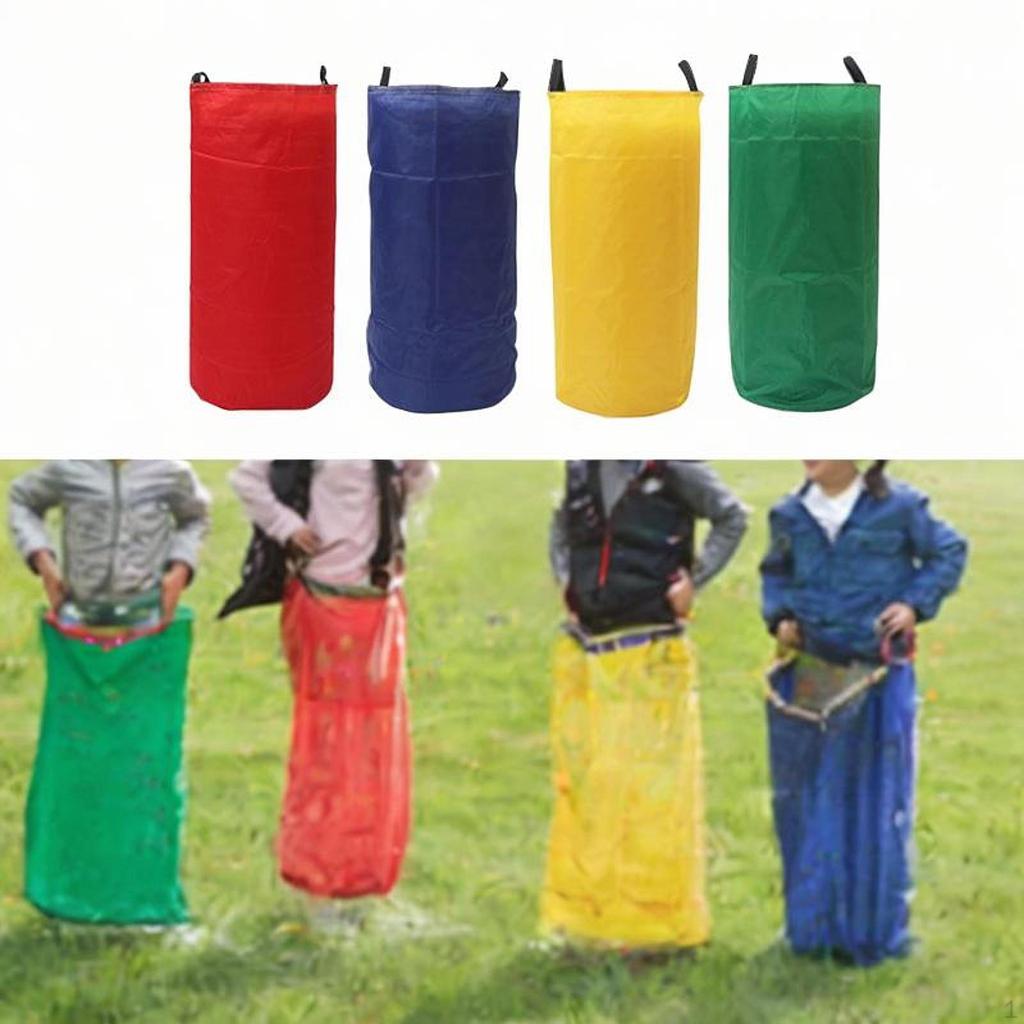 4 Stück Kartoffelsackhüpfen Säcke Sporttag Spiele Bunt für Kinder und Erwachsene Hüpfen