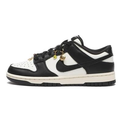 Dunk Abrasion Resistant Low Top Skateboard Shoes Women's Black White HQ7487-100