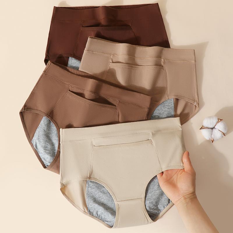 High Waist Women Menstrual Panties Physiological Panty Leak Proof Underwear Period Pants Breathable Cotton Girls Briefs