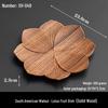 Chinese Style Walnut Wood Lotus Snack Plate