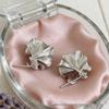 Fan-Shaped Ginkgo Leaf Pearl Tassel Earrings for Women - Light, Luxurious, High-End Statement Pieces