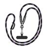 Crossbody Phone Lanyard Straps with Patches Adjustable Braided Neck Straps Necklace with 240W Charging Cable for Smartphone