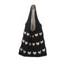 Summer Love Hollowed Out Knitted Bag Large Capacity Storage Bag Crochet Tote Bag Bohemian Handbag Weave Bag Beach