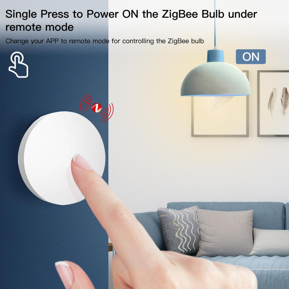 Zigbee Tuya Smart Push Button Intelligent Linkage Smart Switch Battery Powered Automation Work With Smart Life Zigbee Devices