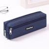 Canvas Pencil Bags Solid Color Stationery Pouch Modern Pen Storage Bag  for Student Kids