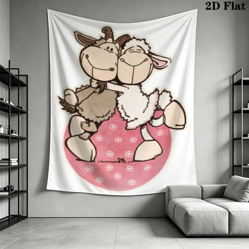 Jolly Cute Wall Tapestry Aesthetic Wall Hanging Printed Fabric Blanket Decorative Tapestries for Bedroom Living Room Home Decor
