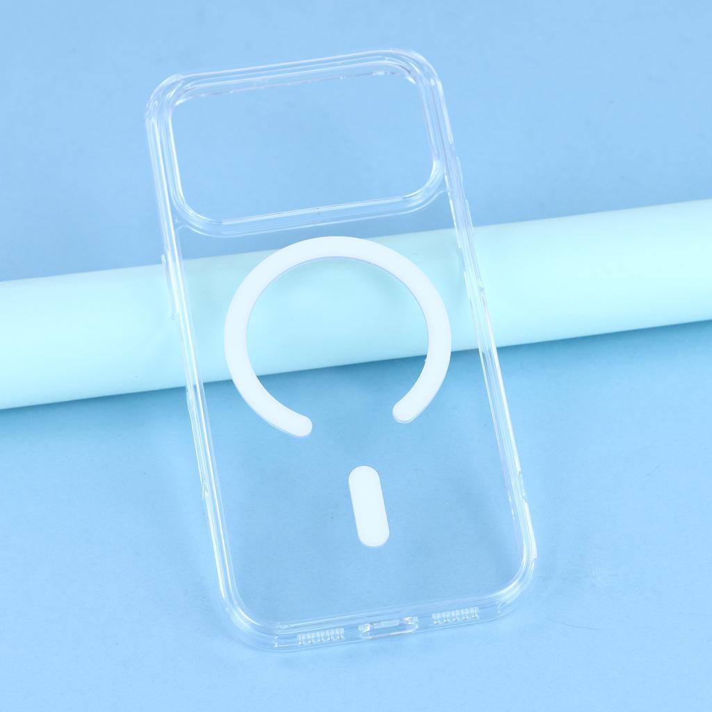 JAUCASE For iPhone 17 Pro Max Case Compatible with MagSafe Crystal Clear TPU PC Phone Back Cover