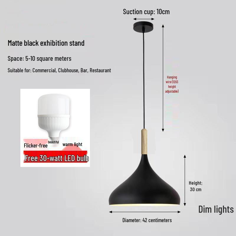 Modern Industrial Style Dining Chandelier with Creative Art Lampshade for Hot Pot/Fruit/Rice Shops