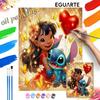 Lilo Stitch Painting Kit Home Wall Decor Handmade Gift Art Crafts Painting Set for Adult Living Room Wall Art Decorate Ornament