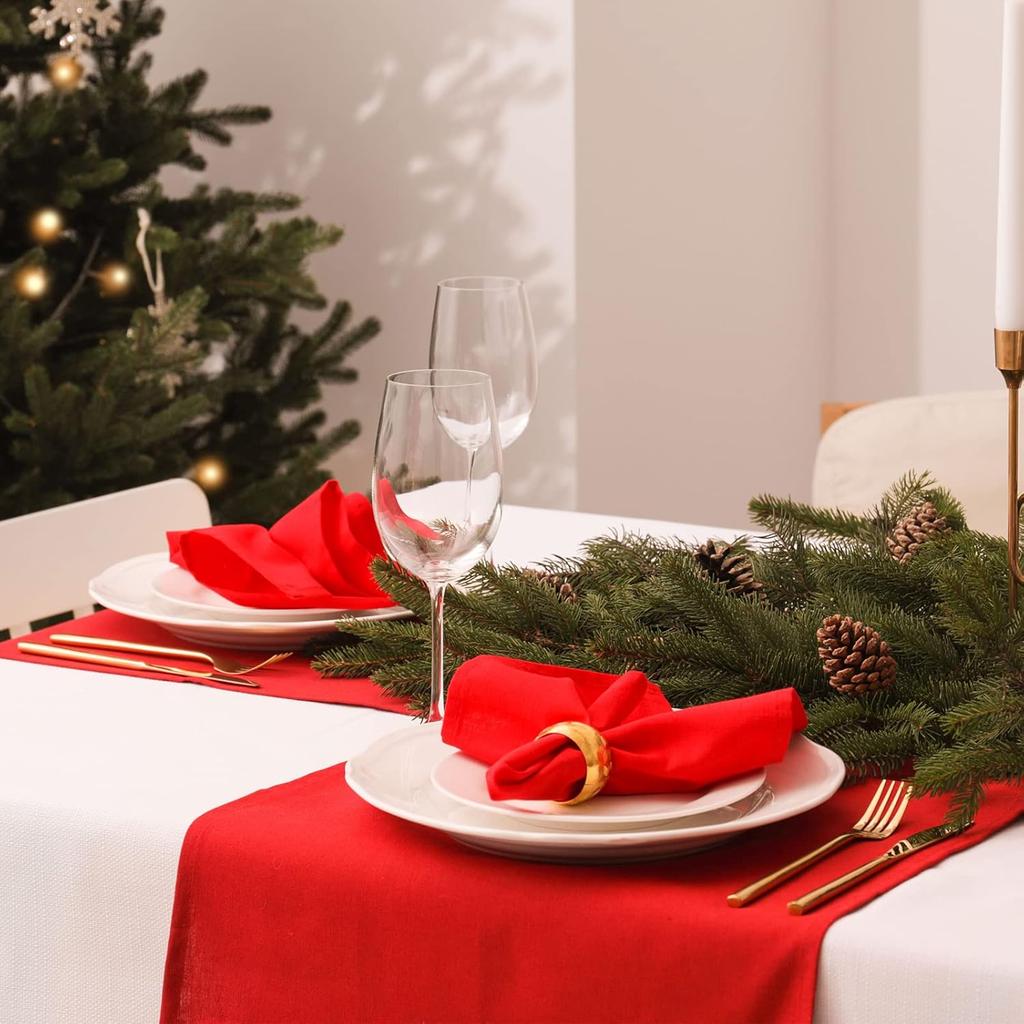 Yaomiao Set of 36 Multicolor Cloth Napkins Polyester Dinner Washable Napkins Cloth Bulk for Wedding Party Holiday Dessert Lunch Cocktail Birthday