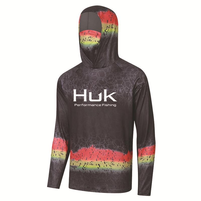 HUK Outdoor Camouflage Gradient Sea Fishing Lure Hoodie - Sun Protection Milk Silk Apparel 4XL 2990₽
