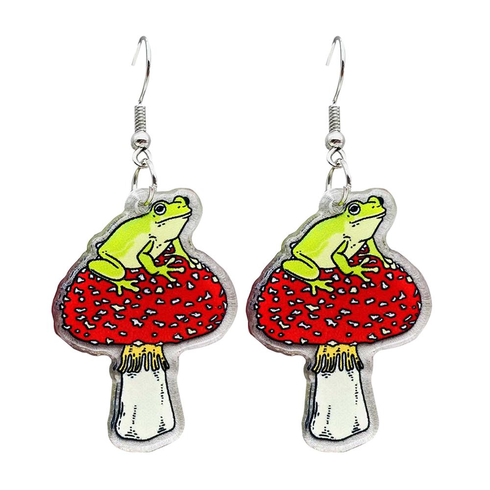 Makersland Vintage Mushroom Earrings Acrylic Irregular Jewelry Accessories Girls Gifts Geometric Earrings for Women