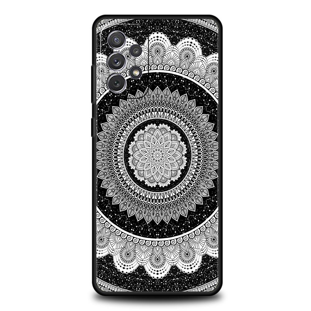 Retro Circular Totem Design Phone Case for Samsung Galaxy A55 A35 A17 A07 A15 A13 A25 A51 A71 A72 A73 A32 A52 A52S A41 Soft TPU