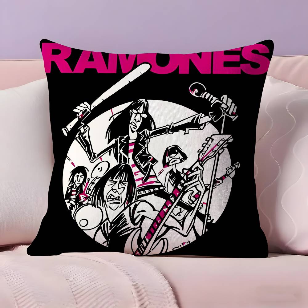 Rockband R-Ramones Kuddfodral Ultramjukt Hudvänligt Tyg Molnliknande Komfort & Dold Dragkedja