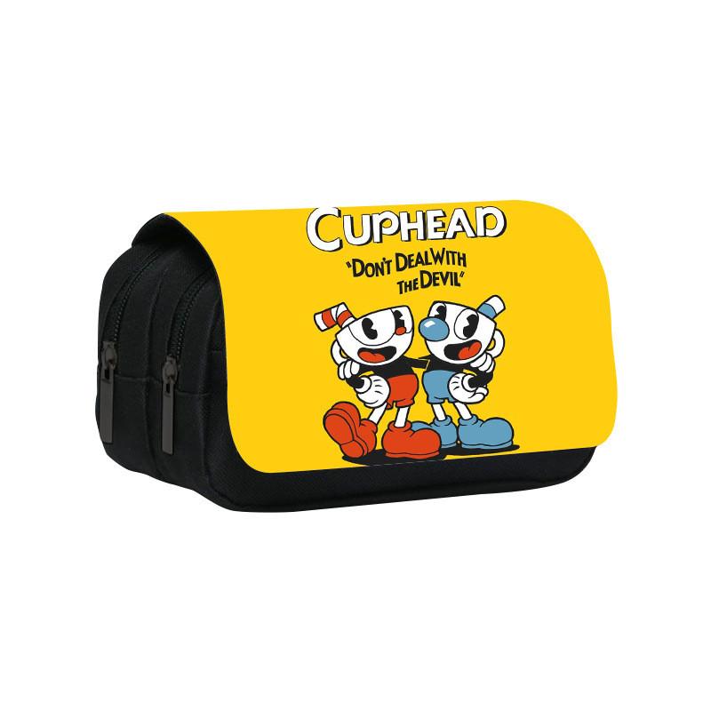 

Двошаровий пенал-мультфільм Cuphead Для дітей Шкільне приладдя та Канцтовари Зберігання кораловий
