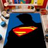 Superman superhero logo rug, suitable for bedrooms, living rooms, and home sofa decoration; large children's decorative floor